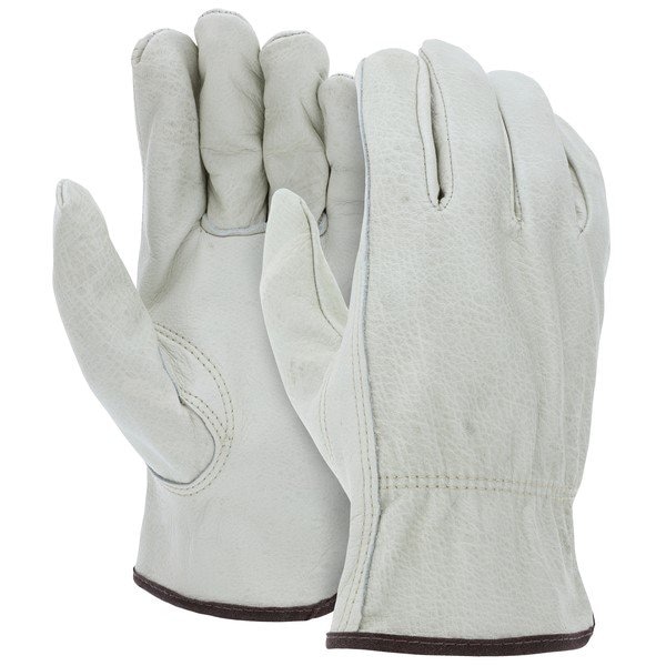 Mcr Safety CV Grade, Cowhide Drivers Gloves, Large, Leather, Beige, PR 3215L - main